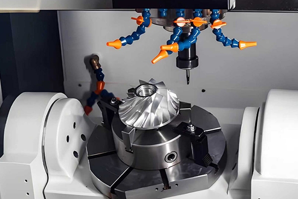 5-Axis CNC reach the stock from any angle during one single hold