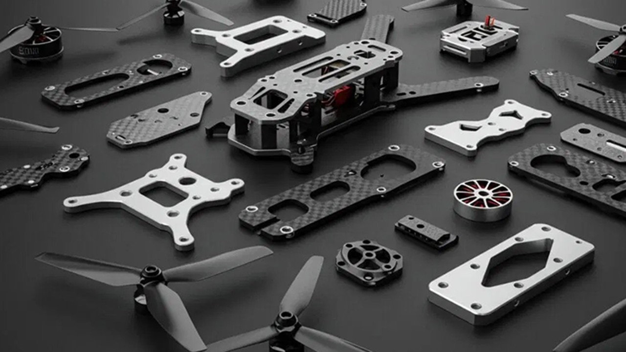 Usinagem CNC de alta precisão para a produção de peças de alta qualidade para conectores aeroespaciais e de drones.