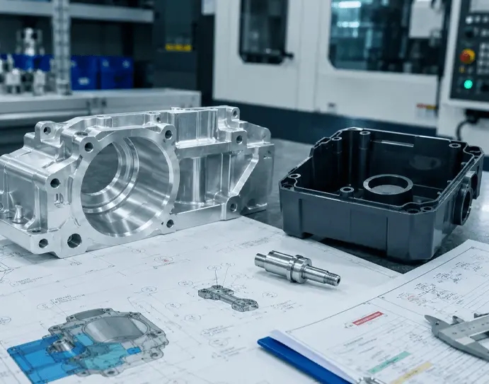 Usinagem CNC personalizada para peças de transmissão e estruturais de veículos elétricos.