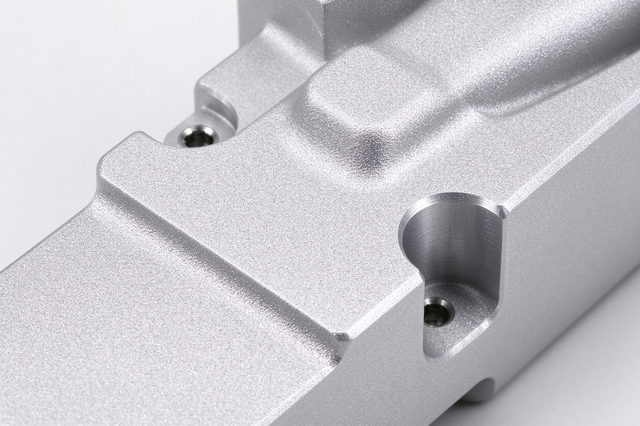 Bead blasted aluminum surface