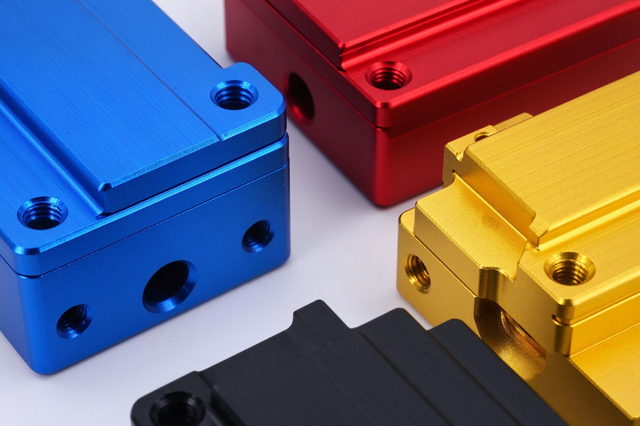 Color anodized aluminum parts