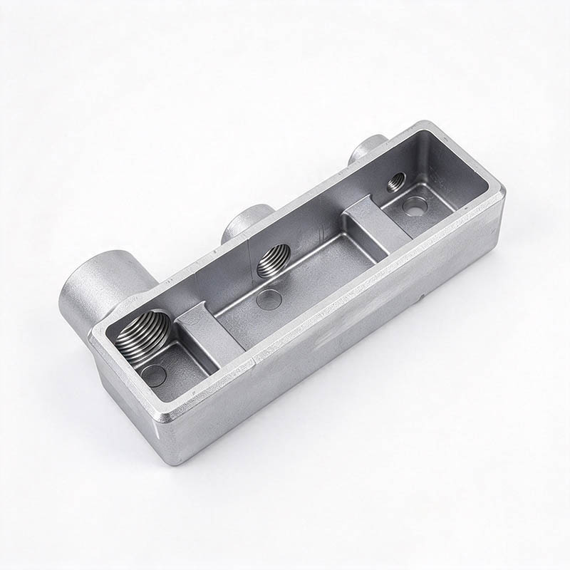 Aluminum EV component hollow body with internal threaded ports