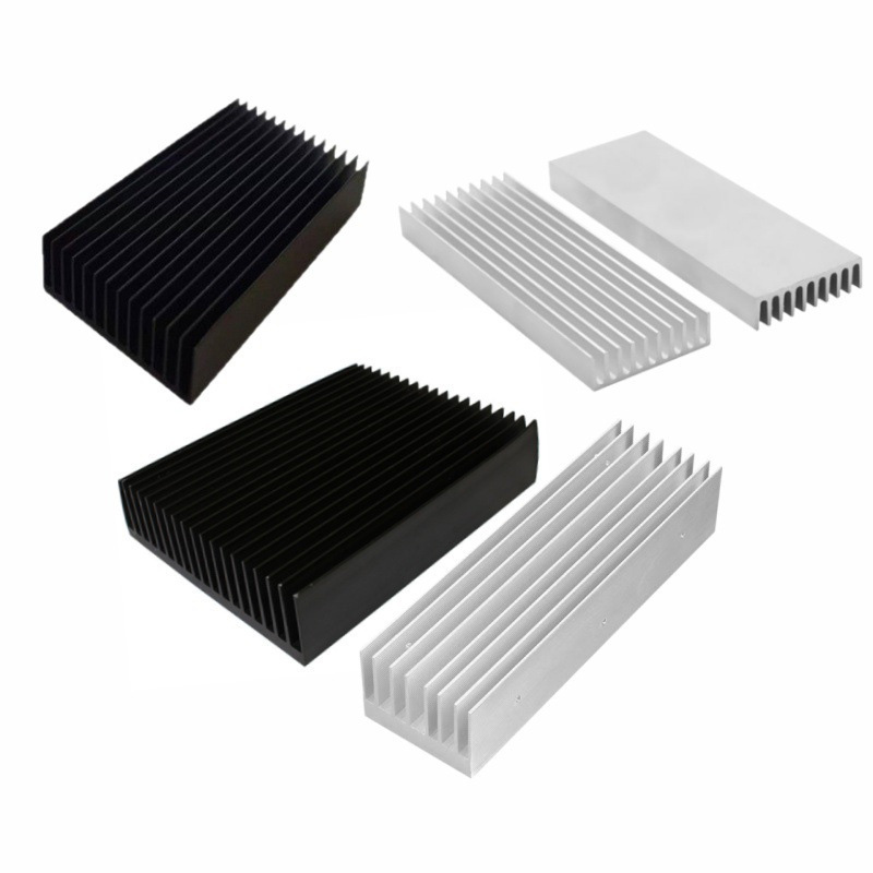 Standard Aluminum Extrusion Heat Sink Profiles Black or Natural