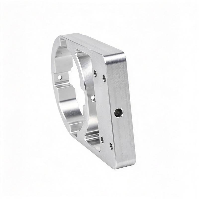 CNC aluminum motor mounting flange with center bore