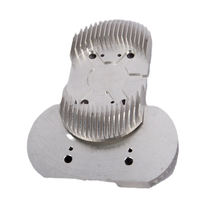 CNC machined finned aluminum heat sink stacked for power electronics cooling