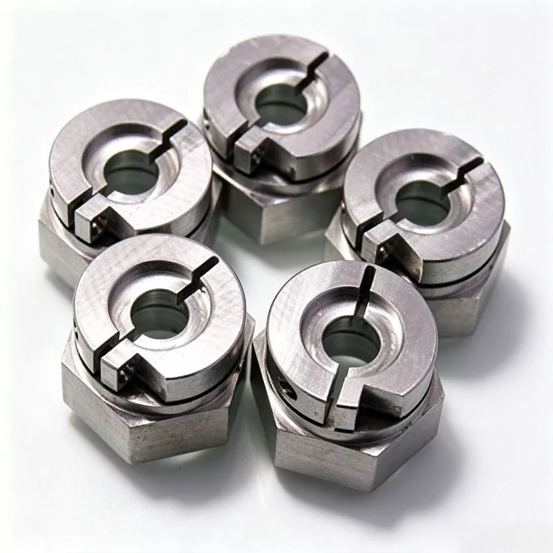 CNC Turned Hex Lock Nuts & Bushing Components