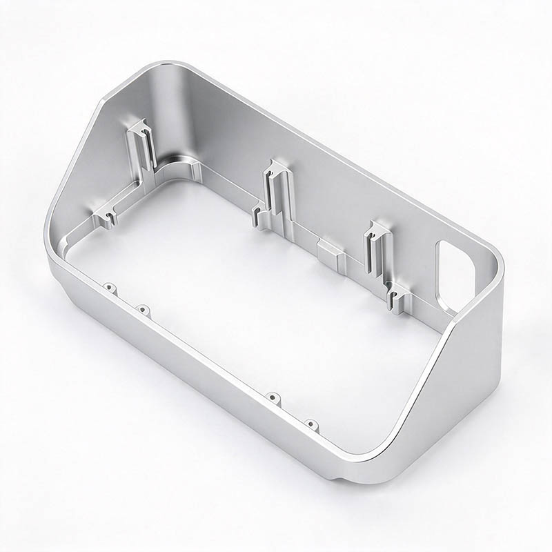 Custom aluminum ECU controller housing with internal mounting posts