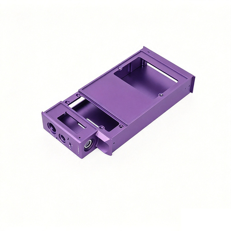 Custom aluminum headphone amplifier enclosure with front panel cutouts