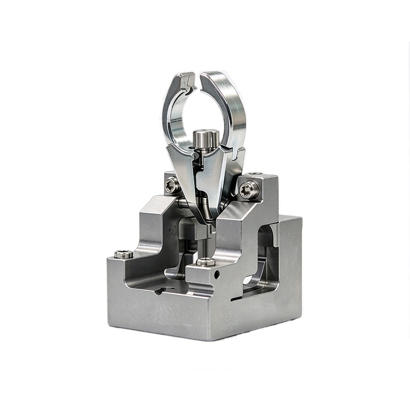 Custom stainless steel robotic clamp assembly with screw connections