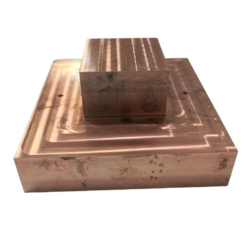 Heavy copper heat sink block for laser and CPU cooling