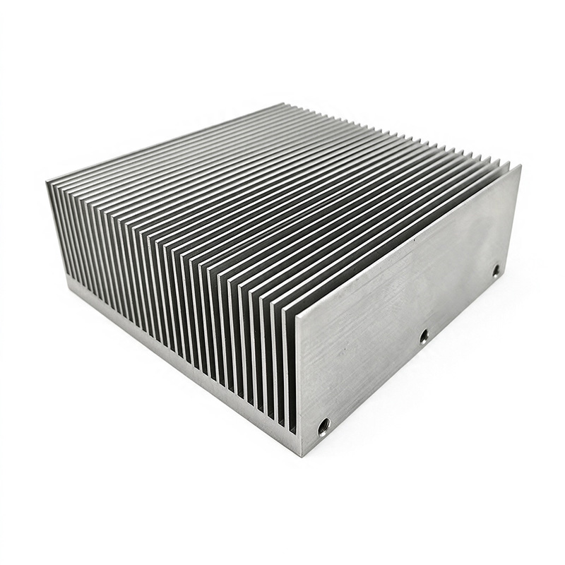 Heavy-duty aluminum heat sink with side mounting holes