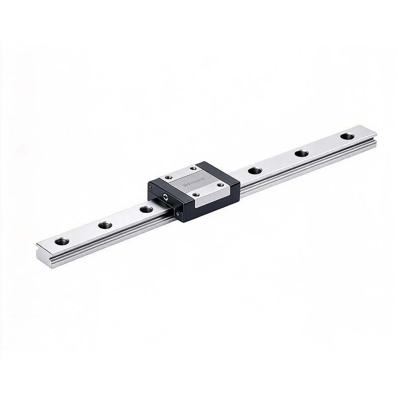 Miniature linear guide rail with carriage for precision motion