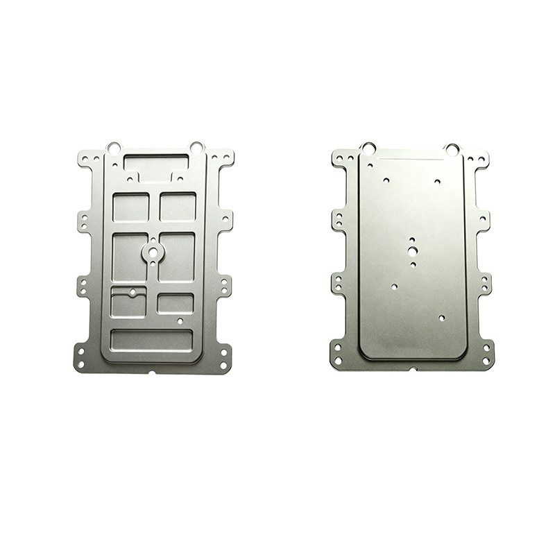 Precision aluminum mounting plate milled with pockets and hole patterns