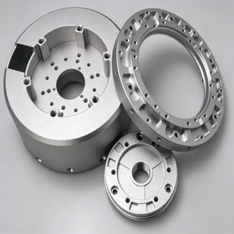 Precision CNC Turned & Milled Aluminum Flange Adapter Components