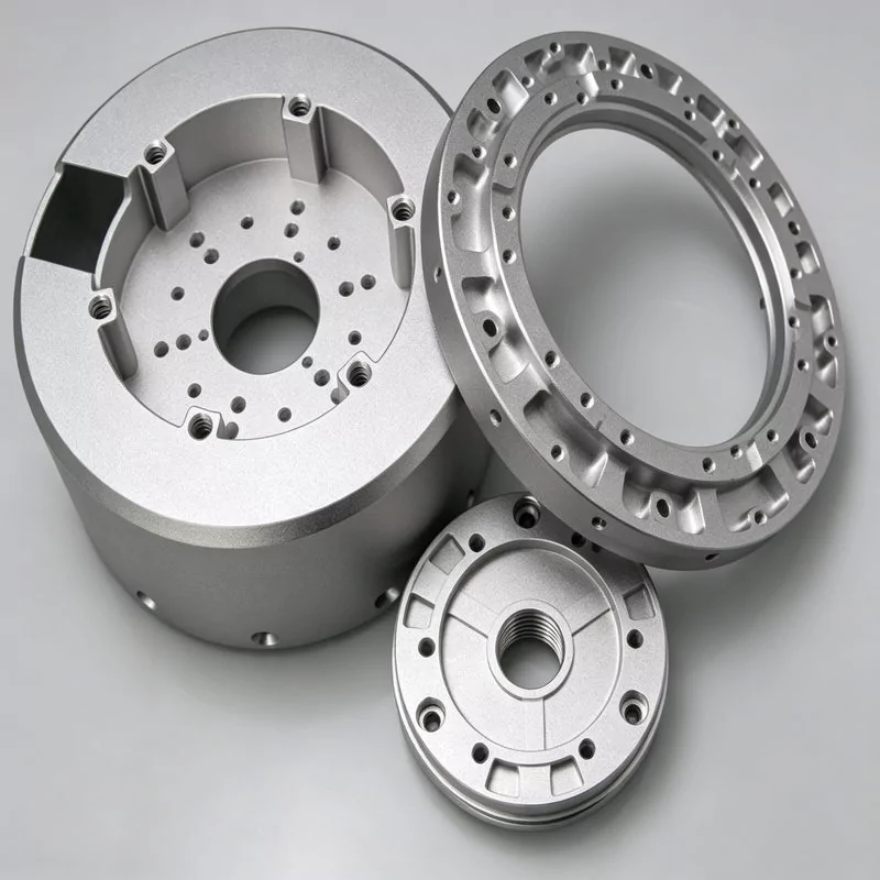 Precision CNC Turned & Milled Aluminum Flange Adapter Components