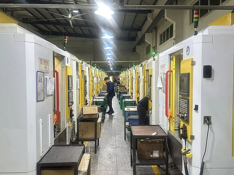CNC production lines at Rejin CNC Dongguan factory